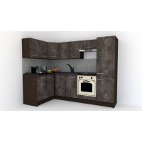 Bucatarie de Colt GENA NEW 1 ST. 140-250, Cu Corp de Cuptor, Wenge / Decor 4299